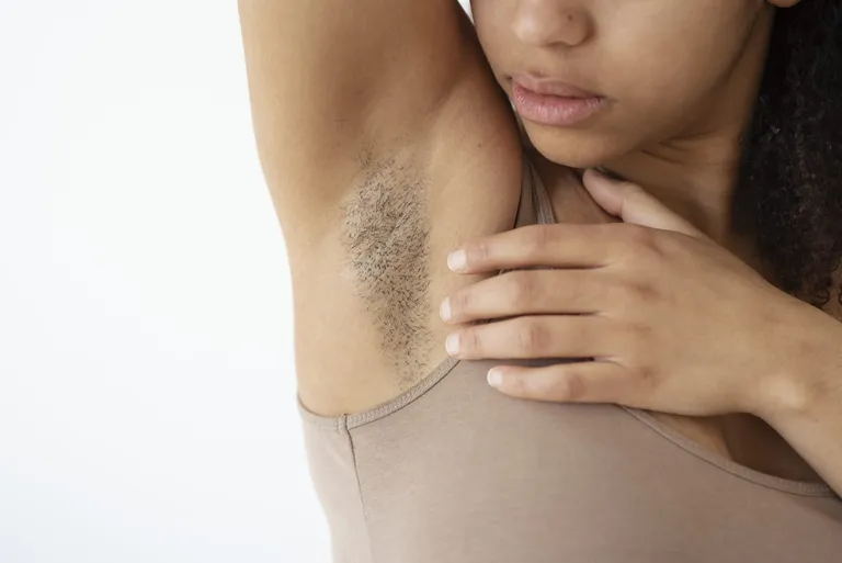 Smooth underarm after waxing.